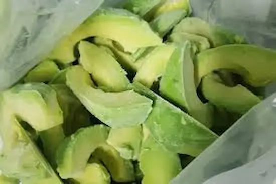 Frozen avocado